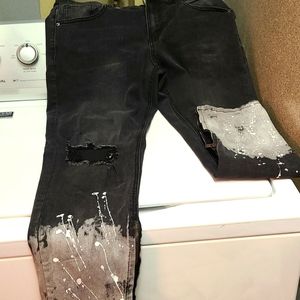 Black/grey skinny jeans